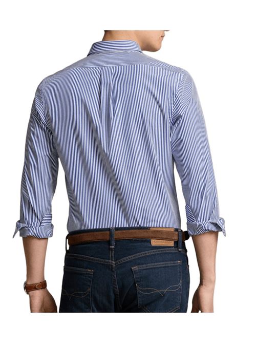 camicia uomo righe popeline stretch blu/bianco POLO RALPH LAUREN | 710928254008